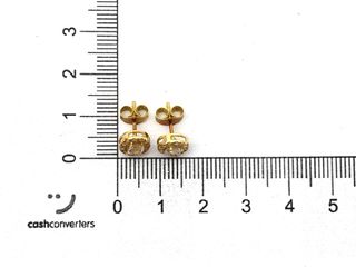 pendientes oro 18k con piedra con circonita