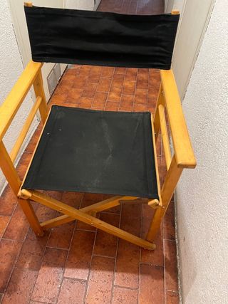 Silla director madera negra (3 unidades)