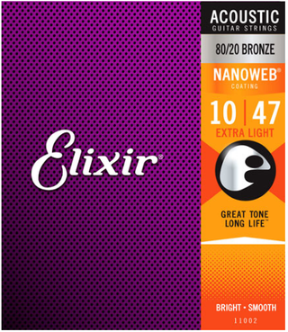 Elixir NANOWEB 10-47 Set di corde acustiche