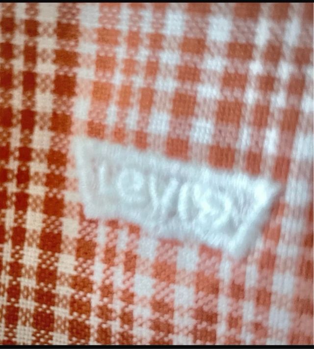 Camisa Levi's cuadros rosa algodón