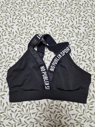 Sujetador deportivo negro Talla M