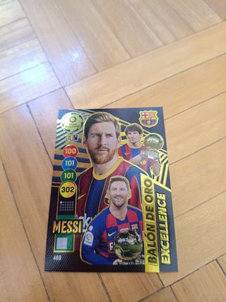 Cromo Messi Balón de Oro excellence 