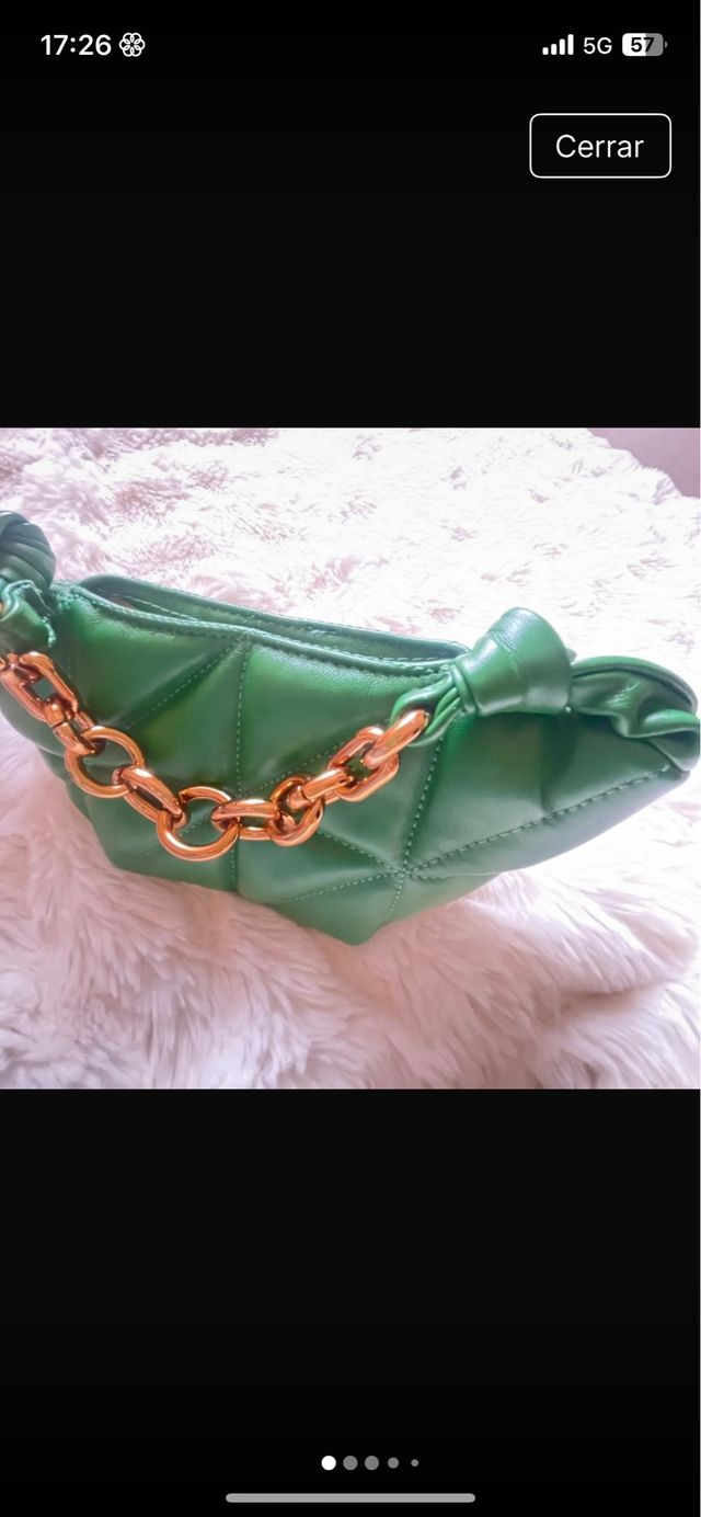 Bolso Zara piel verde