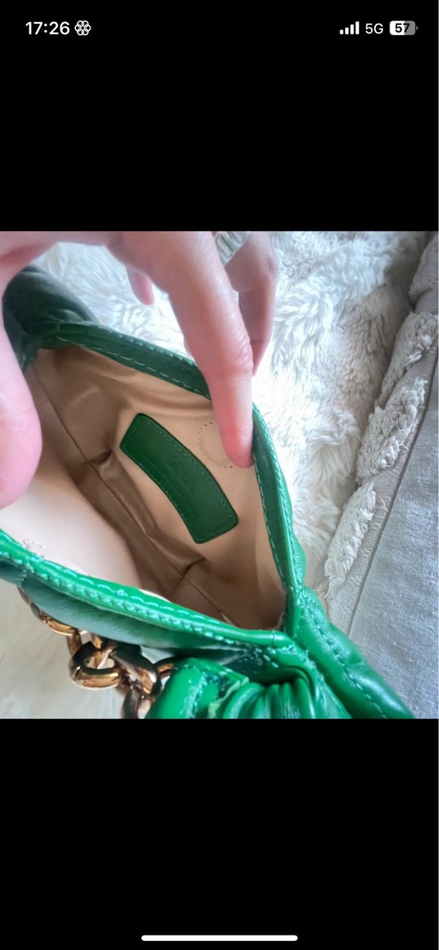 Bolso Zara piel verde