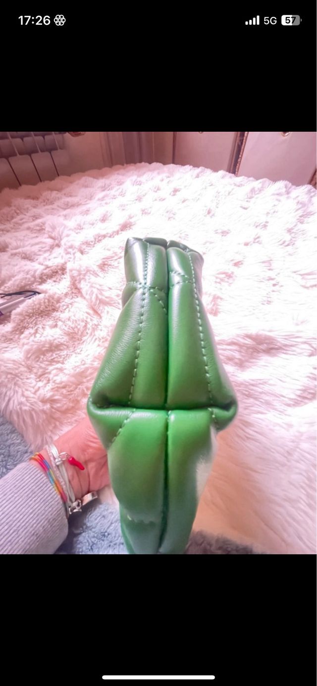 Bolso Zara piel verde