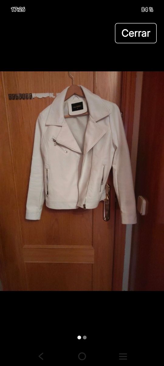 Cazadora blanca mujer talla S