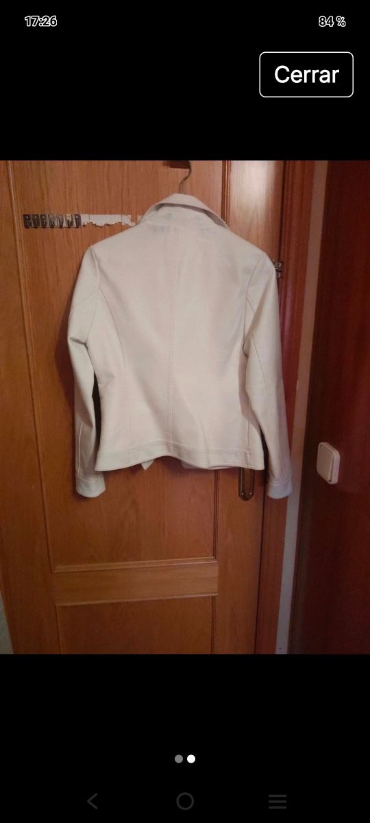 Cazadora blanca mujer talla S