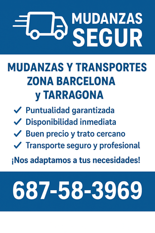 Mudanzas zona Barcelona/Tarragona