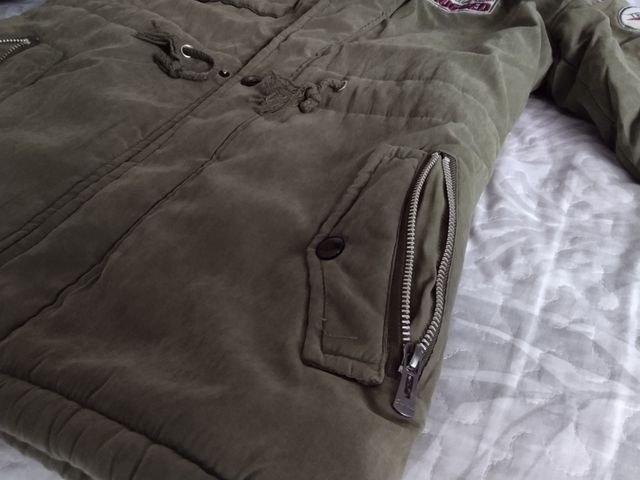 Parka plumas verde