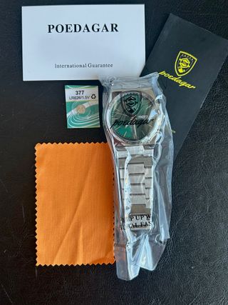 Reloj Poedagar - Verde & Plata