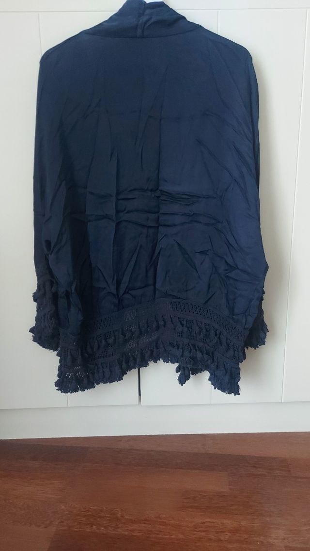 Chaqueta boho azul marino