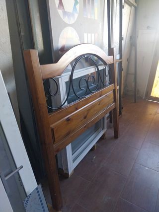 Cabecero madera hierro 143cm