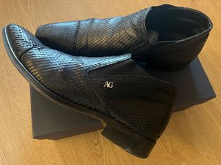 Botines Alberto Guardiani 41 piel serpiente 