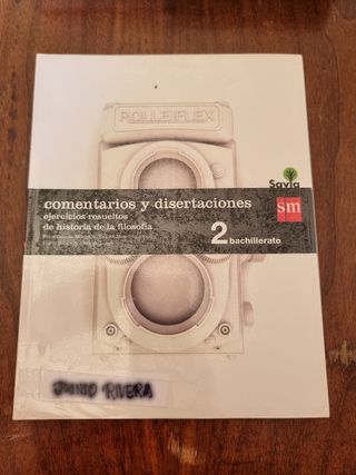 Cuaderno comentarios de filosofía. 2º Bachiller