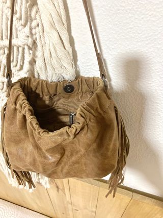 Bolso Pull&Bear marrón flecos