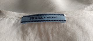 Top Prada bianco mezza manica