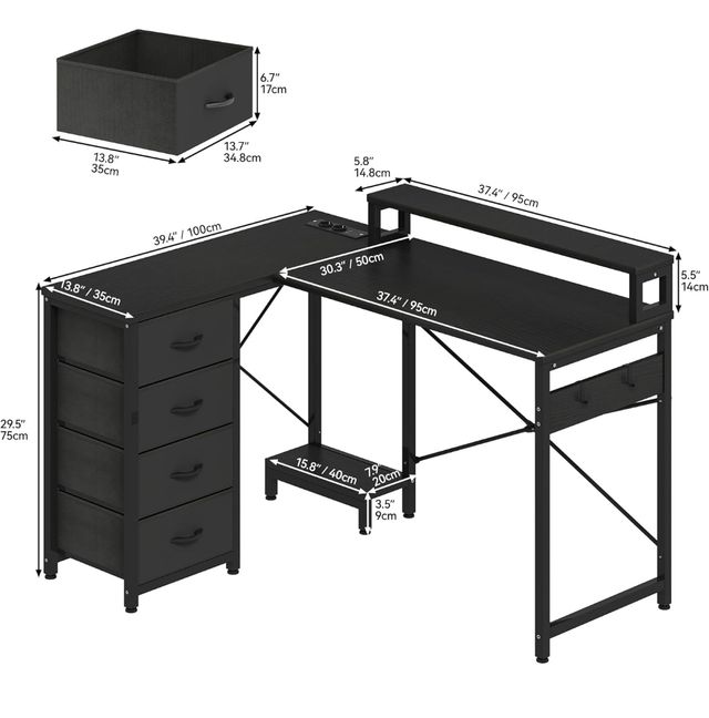 ESCRITORIO PARA ORDENADOR  COMO NUEVO MARRON