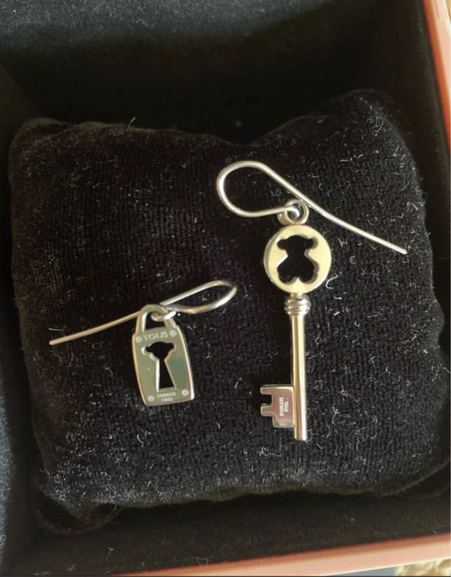 Pendientes Tous Acero - Key & Lock