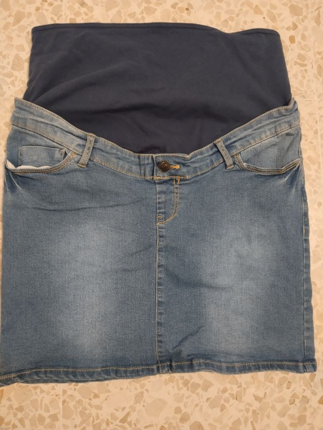 Maternity Clothes Falda Premama Vaquera Jeans Vaquero Premama