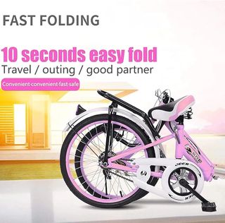 Bicicleta Plegable HerfsT 20" color Rosa - NUEVA .