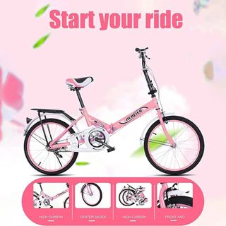 Bicicleta Plegable HerfsT 20" color Rosa - NUEVA .