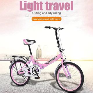 Bicicleta Plegable HerfsT 20" color Rosa - NUEVA .