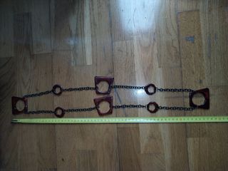Collar con dijes - marrón y negro
