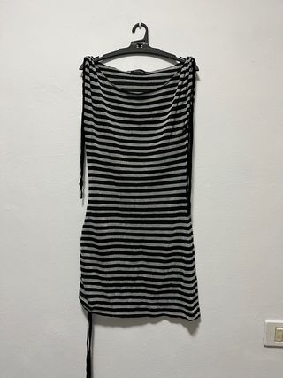 Vestido rayas blanco-negro