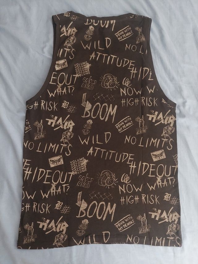 Camiseta negra Bershka - Talla S