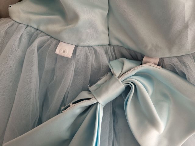 Vestido niña tul azul claro