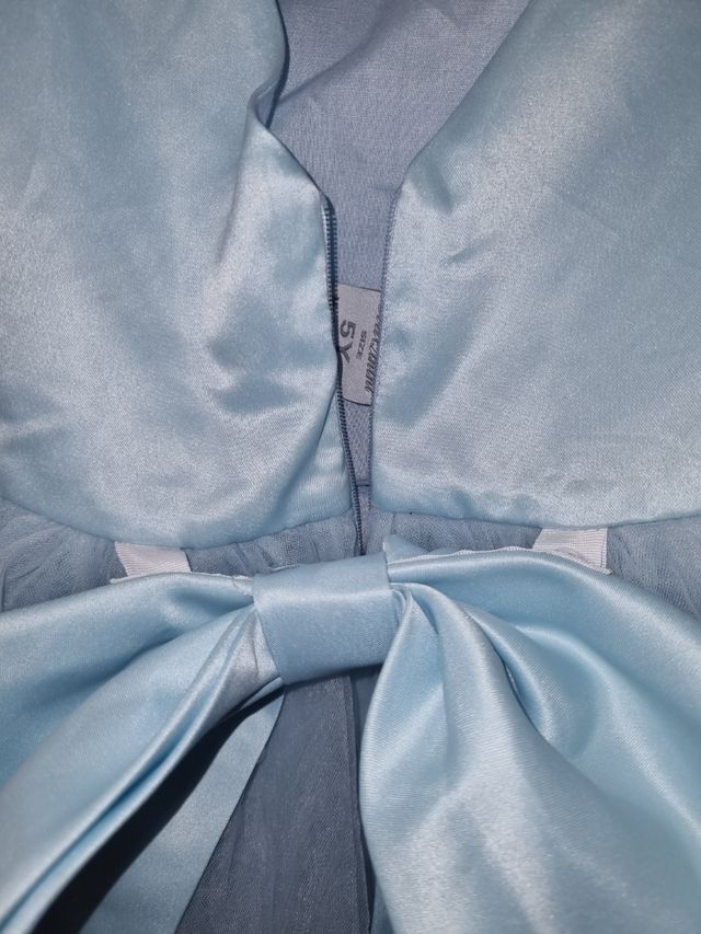 Vestido niña tul azul claro