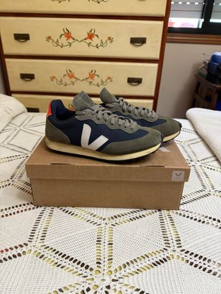 Zapatillas Veja - Azul y Verde Oliva