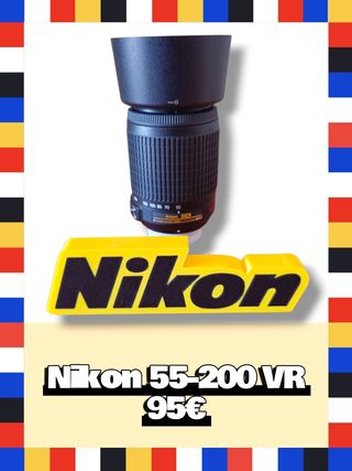 Objetivo Nikon 55-200 VR - 95€