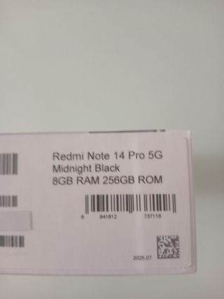 MOVIL XIAOMI REDMI NOTE 14 PRO 5G "PRECINTADO"