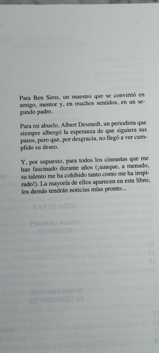 Lecciones de cine: Clases magistrales de grandes..