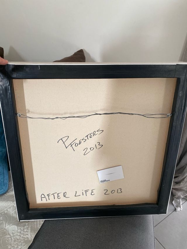 Quadro astratto - colori blu e rossi