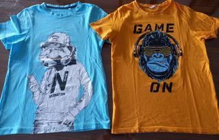 2 Camisetas Niño - Grandes estampados 