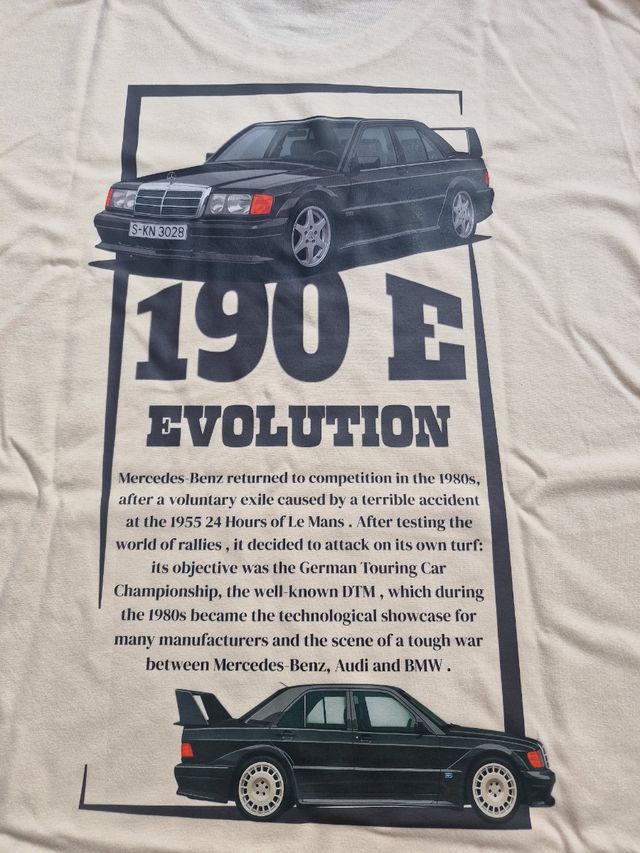 Camiseta Mercedes 190E Evolución
