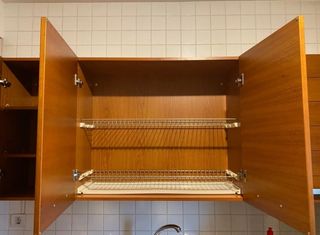 Cocina completa madera oscura