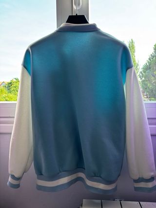 Chaqueta universitaria azul Shein