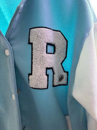 Chaqueta universitaria azul Shein