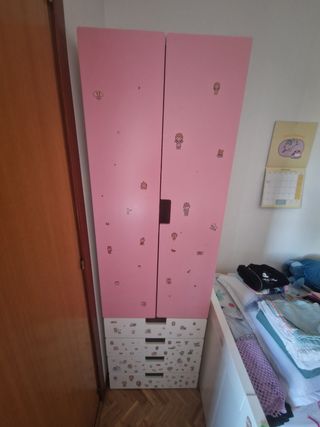 Armario infantil Ikea SMÅSTAD/PLATSA rosa