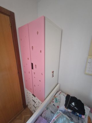Armario infantil Ikea SMÅSTAD/PLATSA rosa