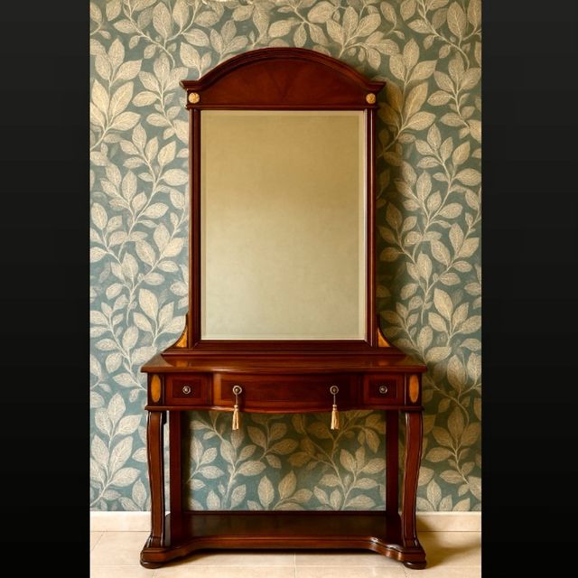 Recibidor espejo madera marrón