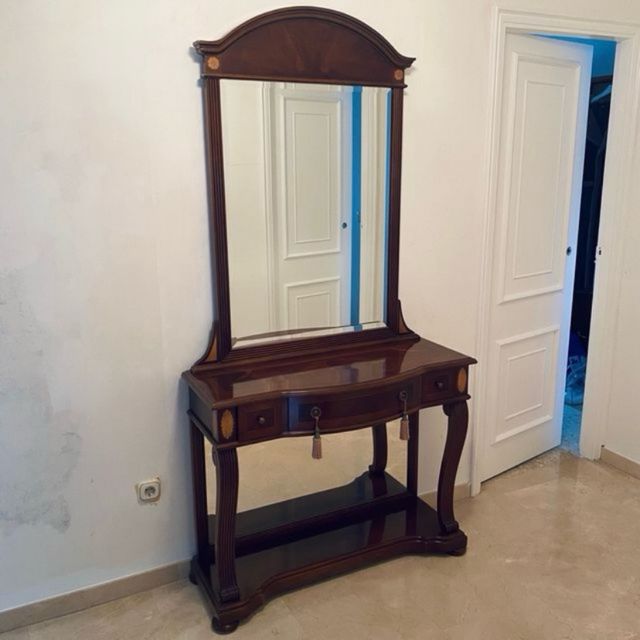 Recibidor espejo madera marrón