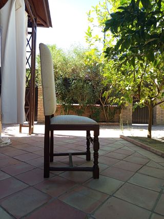6 sillas comedor - tapizadas beige