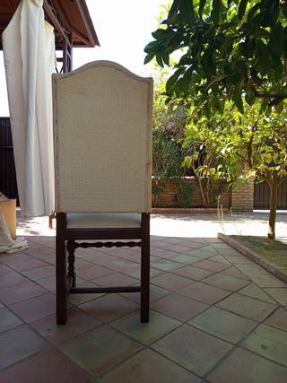 6 sillas comedor - tapizadas beige