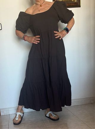 Vestido marron boho