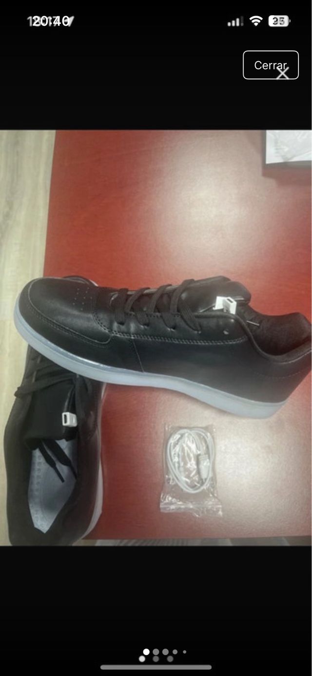 Zapatillas LED USB - Negras