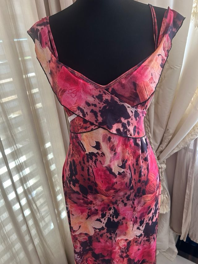 Vestito lungo floreale elegante L/XL